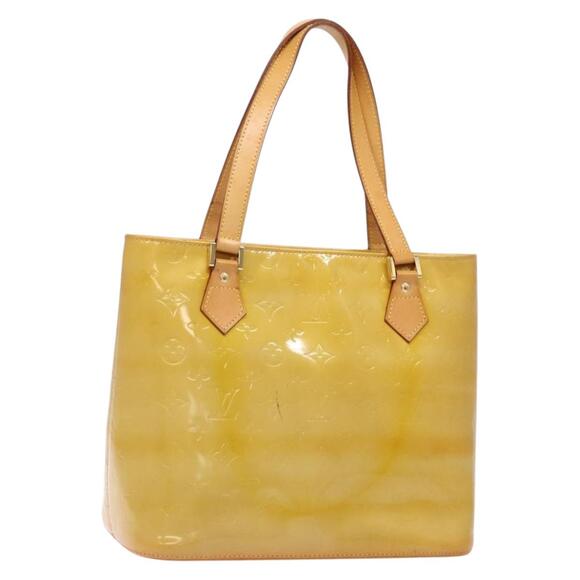 LOUIS VUITTON Monogram Vernis Houston Hand Bag Beige M91004 - Picture 1 of 13